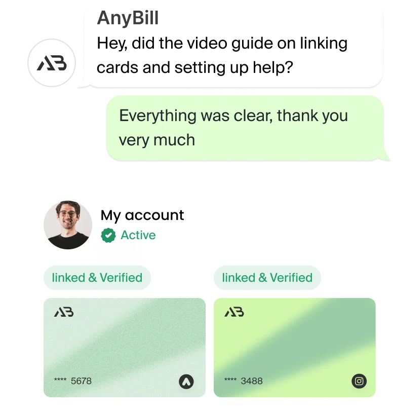 我们在AnyBill知道如何处理卡片